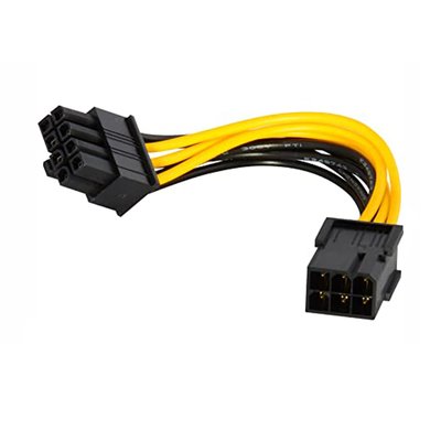Кабель живлення внутрішній PCIePower 6p-8p F/M Lucom(62.09.8342) 0.2m кабель-адаптор 62.09.8342 фото