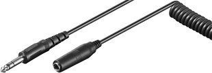 Кабель аудіо-подовжувач Jack 6.3mm M/F 5.0m Goobay (75.05.0016) Stereo AWG28 Spiral D=4.0mm 75.05.0016 фото