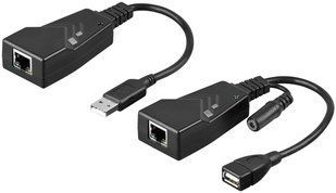 Подовжувач пристроїв USB2.0 A M/F (over RJ45) Goobay (75.06.9074) x1 100m Active (Cat.5e/6)