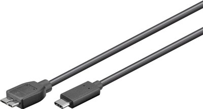 Кабель пристроїв USB Type-C-3.0microB M/M 1.0m Goobay (75.06.7996) (USB3.0) 2xShielded AWG26+28 Cu 75.06.7996 фото