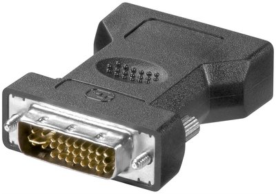 Перехідник відео DVI-VGA HD15 M/F Goobay (75.06.8030) адаптер прямий 24+5 Nickel 75.06.8030 фото