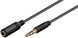 Кабель аудіо-подовжувач Jack 3.5mm 3pin M/F 2.0m Goobay (75.09.7118) UltraSlim Shielded AWG28 AUX Cu 75.09.7118 фото 1