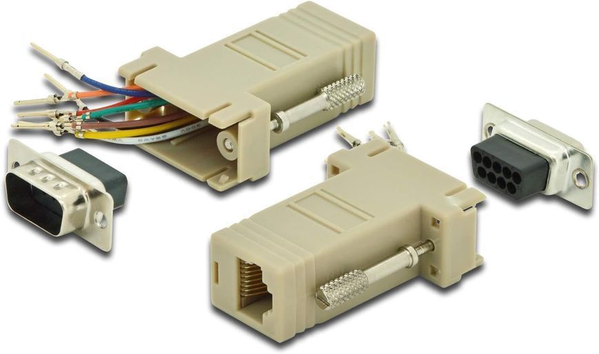 Перехідник обладнання COM(DB9) RS232-RJ45 UTP5e M/F Lucom (62.09.8554) Assemble Kit (RS232 over TP) 62.09.8554 фото