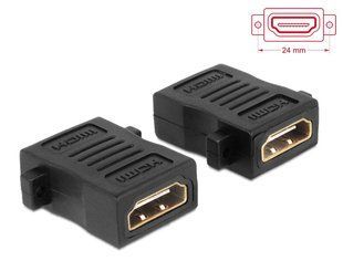 Перехідник відео HDMI F/F (адаптер) Lucom (62.01.3193) прямий з кріпленням L=28mm 62.01.3193 фото
