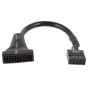 Кабель живлення внутрішній USB3.0 Pinheader-2.0 Lucom (62.04.3455) M/F (20p-9pin) 0.15m 62.04.3455 фото