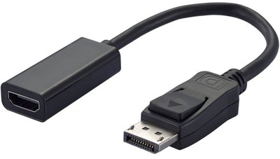 Перехідник відео DisplayPort-HDMI M/F (HDMIекран) Lucom (78.01.9005) v1.1 1080p 0.25m 78.01.9005 фото