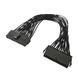 Кабель живлення-подовжувач ATX 24p M/F 0.3m Lucom(62.09.8304) v2.2 AWG18 copper