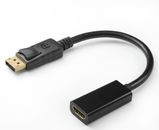 Перехідник відео DisplayPort-HDMI M/F (HDMIекран) Lucom (78.01.9006) v1.2 4K@30Hz 0.1m 78.01.9006 фото