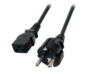 Кабель живлення пристроїв IEC(Schuko)-(C19) M/F 1.8m Lucom (84.00.7221) 180&deg;/180&deg; 3x1.5mm D=9.0mm Cu 84.00.7221 фото