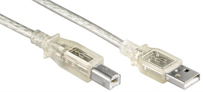 Кабель принтера USB2.0 A-B M/M 1.0m Goobay (75.03.3070) AWG28 2xShielded D=4.2mm Cu 75.03.3070 фото