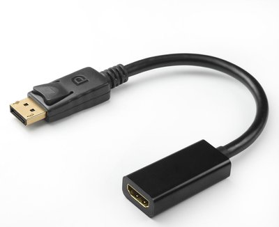 Перехідник відео DisplayPort-HDMI M/F (HDMIекран) Lucom (78.01.9006) v1.2 4K@30Hz 0.1m 78.01.9006 фото