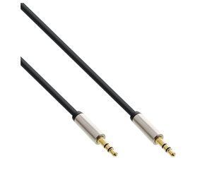 Кабель аудіо-сигнальний Jack 3.5mm 3pin M/M 0.5m InLine (77.09.9214) прямий Slim Shield Metal Gold Cu 77.09.9214 фото