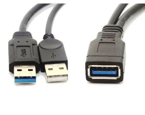 Кабель пристроїв USB3.0 A 1x2 F/M Lucom (62.09.8516) 0.3m Y-form AWG28 3xShielded Cu 62.09.8516 фото