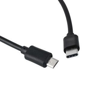 Кабель пристроїв USB Type-C-2.0microB M/M 0.2m Lucom (62.09.8510) (USB2.0) OTG 62.09.8510 фото