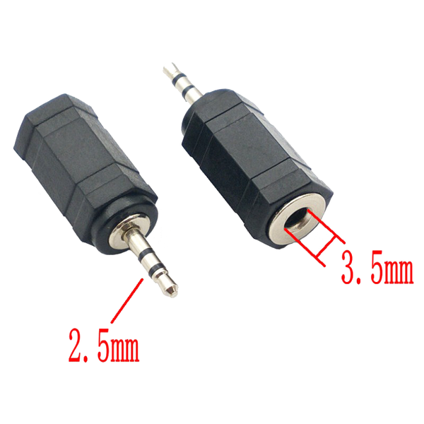 Перехідник аудіо Jack 2.5mm 3pin-3.5mm 3pin M/F Lucom (62.09.8109) адаптер прямий Stereo Plastic 62.09.8109 фото