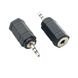 Перехідник аудіо Jack 2.5mm 3pin-3.5mm 3pin M/F Lucom (62.09.8109) адаптер прямий Stereo Plastic 62.09.8109 фото 1