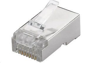 Роз'єм RJ45 STP6-конектор Lucom (62.09.8572) обжимний AWG26-23 Round Gold 62.09.8572 фото