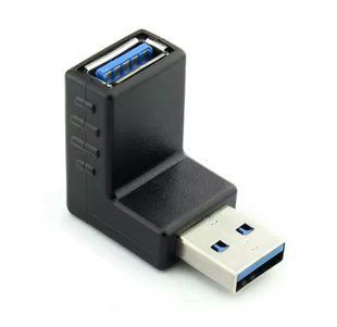 Перехідник обладнання USB3.0 A M/F Lucom (62.09.8448) адаптер кутовий 90&deg;вверх UP 62.09.8448 фото
