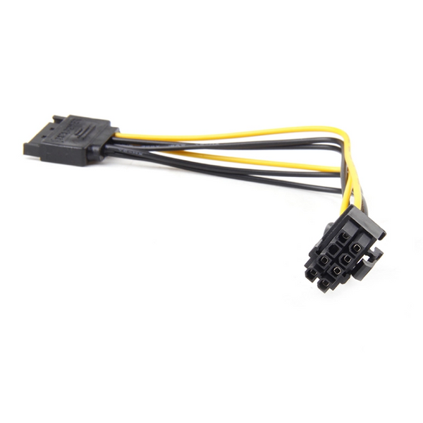 Кабель живлення внутрішній PCIePower 8p-SATA 15p M/M Lucom(62.09.8017) 0.20m AWG18 (8/6pin) 6+2pin 62.09.8017 фото