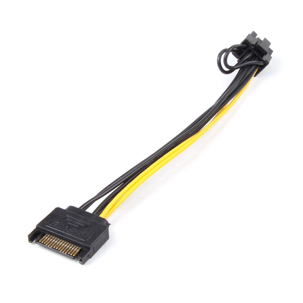 Кабель живлення внутрішній PCIePower 8p-SATA 15p M/M Lucom(62.09.8017) 0.20m AWG18 (8/6pin) 6+2pin 62.09.8017 фото