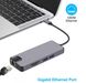 Перехідник відео USB Type-C-HDMI M/F Lucom (62.09.8374) +VGA +PD87W 2xUSB3.0 +RJ45 +Card 62.09.8374 фото 3