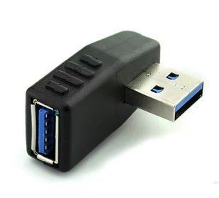 Перехідник обладнання USB3.0 A M/F Lucom (62.09.8446) адаптер кутовий 90&deg;вправо RIGHT 62.09.8446 фото