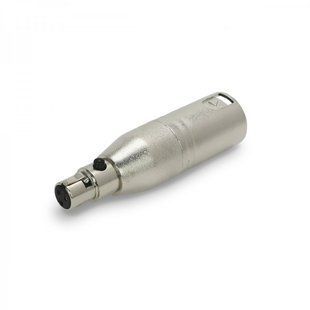 Перехідник аудіо XLR 3p-mini 3p M/F Lucom (62.09.8507) адаптер прямий Metal корпус 62.09.8507 фото