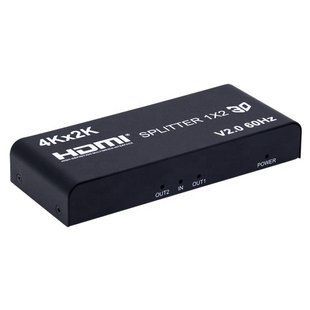 Перехідник відео HDMI 1x2 (Splitter) Lucom (62.09.8249) Act v2.0 4K@60Hz 62.09.8249 фото