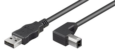 Кабель принтера USB2.0 A-B M/M 1.0m Goobay (75.03.5017) AWG28 90°вниз 2xShielded Cu 75.03.5017 фото