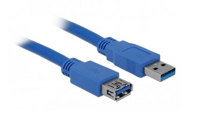 Кабель пристроїв-подовжувач USB3.0 A M/F 1.0m Delock (70.08.2538) AWG24+28 D=5.5mm Cu 70.08.2538 фото