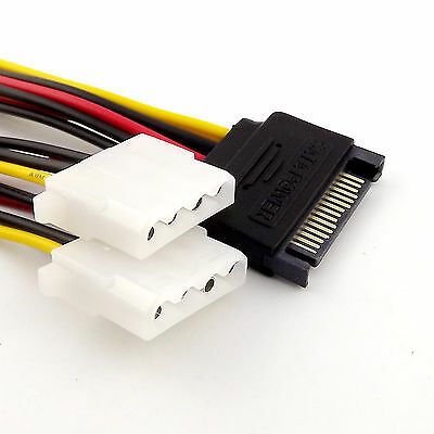 Кабель живлення внутрішній MoleX-SATA 15p F/M Lucom(25.02.5179) (2xMolex) 25.02.5179 фото