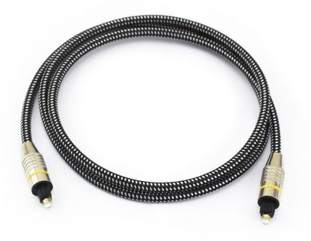 Кабель аудіо оптичний Toslink 5.0m Lucom (62.09.8123) D=6.0mm NetShielding Metal Gold