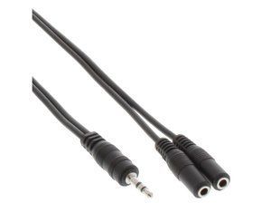 Перехідник аудіо Jack 3.5mm 3pin 1x2 M/F (Splitter) InLine (77.B9.9300) 2.00m Stereo-Stereo 77.B9.9300 фото