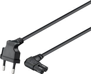 Кабель живлення пристроїв IEC(EuroPlug)-(C7)Euro8 M/M 0.5m Goobay (75.05.6588) 90&deg;вниз/90&deg;вбік 2x0.75mm 75.05.6588 фото