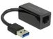Перехідник мережевий USB3.0 A-RJ45 GigaLAN M/F Delock (70.06.5903) (USB3.0) 0.13m GigaLan Realt 70.06.5903 фото 1