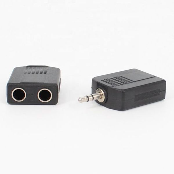 Перехідник аудіо Jack 3.5mm 3pin-6.3mm M/F Lucom (62.09.8050) адаптер 1x2 Stereo Splitter 62.09.8050 фото