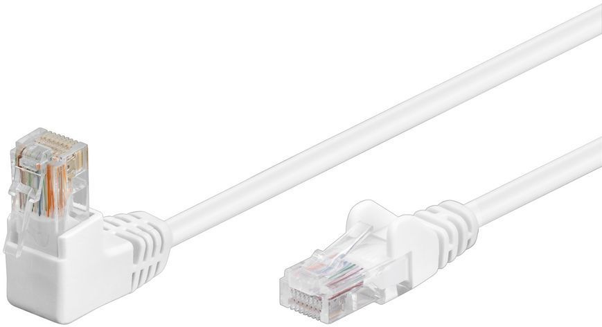 Патч-корд RJ45 UTP5e 5.0m Goobay (75.09.4166) patch AWG26 1x90&deg; D=4.9mm Gold 75.09.4166 фото