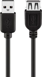 Кабель пристроїв-подовжувач USB2.0 A M/F 1.8m Goobay (75.06.8903) AWG26+28 2xShielded Cu 75.06.8903 фото