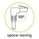 Патч-корд RJ45 UTP6a 5.0m Goobay (75.05.1532) patch AWG25 1x90&deg; D=5.9mm PoE+ 75.05.1532 фото 3
