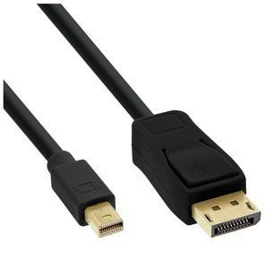 Кабель монітора-сигнальний DisplayPort-mini M/M 0.5m InLine (77.S1.7136) v1.2 4K@60Hz D=5.5mm Gold Cu 77.S1.7136 фото