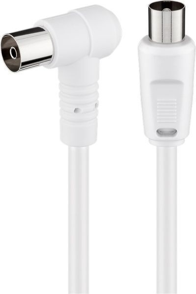 Кабель антенний-подовжувач RF:Coaxial M/F 1.5m Goobay (75.06.7359) 75 Ohm Fx90&deg; D=5.3 2xShield 80dB 75.06.7359 фото
