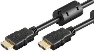 Кабель монітора-сигнальний HDMI M/M 10.0m Goobay (75.06.1304) v2.0 4K@60Hz D=6.0mm HDR Ferrite 75.06.1304 фото