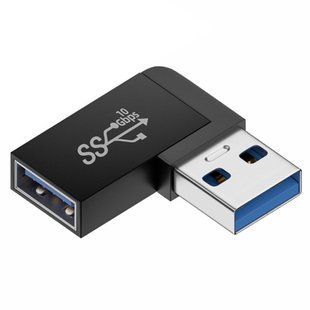 Перехідник обладнання USB3.2Gen2 M/F Lucom (62.09.8532) адаптер кутовий 90&deg;вправо 10Gbps 62.09.8532 фото