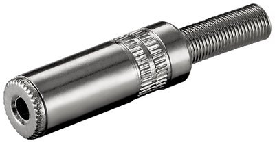 Роз'єм Jack 3.5mm 3pin-конектор Goobay (75.01.1060) /F Metal Cable Protect 75.01.1060 фото