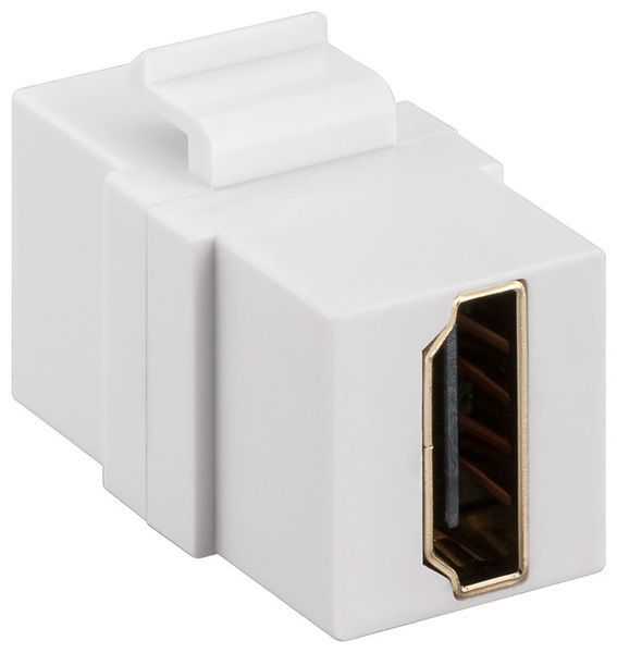 Перехідник відео HDMI F/F (Keystone) Goobay (75.07.0812) адаптер v2.1 8@60Hz прямий Gold 75.07.0812 фото