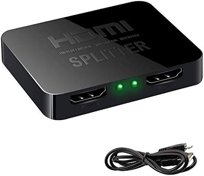 Перехідник відео HDMI 1x2 (Splitter) Lucom (84.00.7019) Act v1.4 4K@30Hz 3D USB-powered