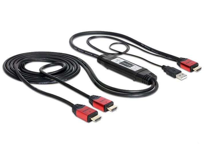 Перехідник відео HDMI 1x2 (Splitter) Delock (70.08.3279) Act 1080p USB-powered 2.0m 70.08.3279 фото