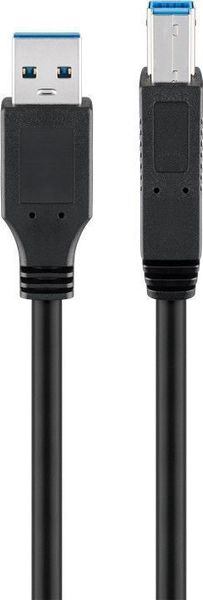 Кабель принтера USB3.0 A-B M/M 1.8m Goobay (75.09.5655) 2xShielded AWG28 Cu UL-Certifik. 75.09.5655 фото