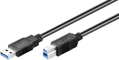 Кабель принтера USB3.0 A-B M/M 1.8m Goobay (75.09.5655) 2xShielded AWG28 Cu UL-Certifik. 75.09.5655 фото