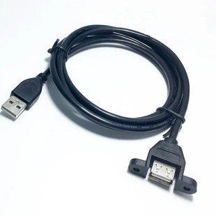 Кабель пристроїв-подовжувач USB2.0 A M/F 1.0m Lucom (62.09.8583) AWG28+28 PanelMount D=4.5mm Gold 62.09.8583 фото